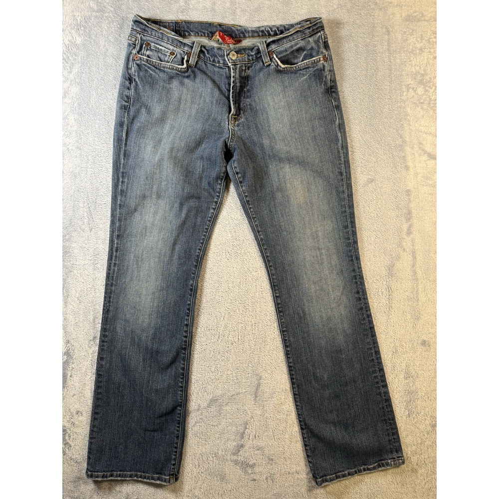 Lucky Brand Jeans Women 12/31 Made in USA Blue Straight Mid Rise 32x31 FA6G010